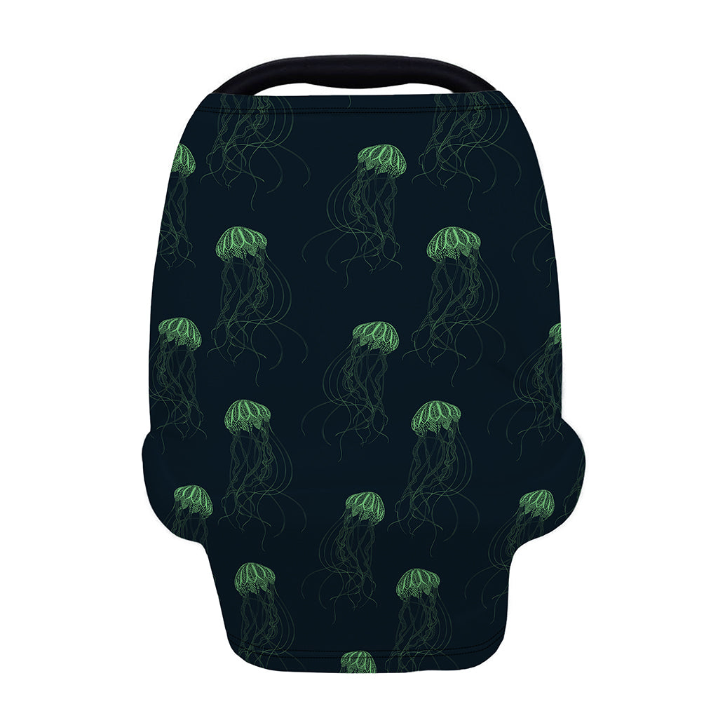 Zentangle Jellyfish Pattern Print Baby Seat Cover