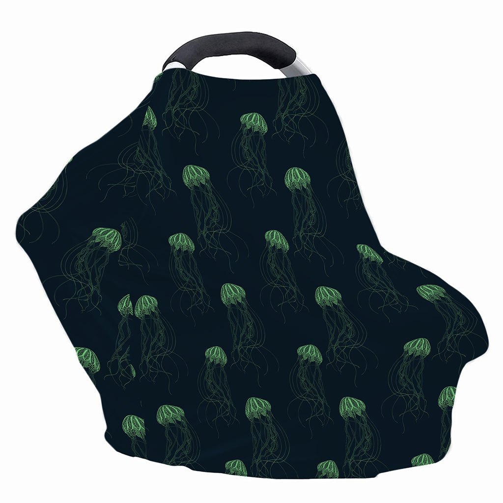 Zentangle Jellyfish Pattern Print Baby Seat Cover