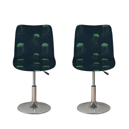 Zentangle Jellyfish Pattern Print Bar Stool Covers