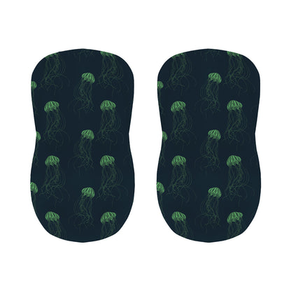 Zentangle Jellyfish Pattern Print Bar Stool Covers