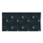 Zentangle Jellyfish Pattern Print Beach Towel