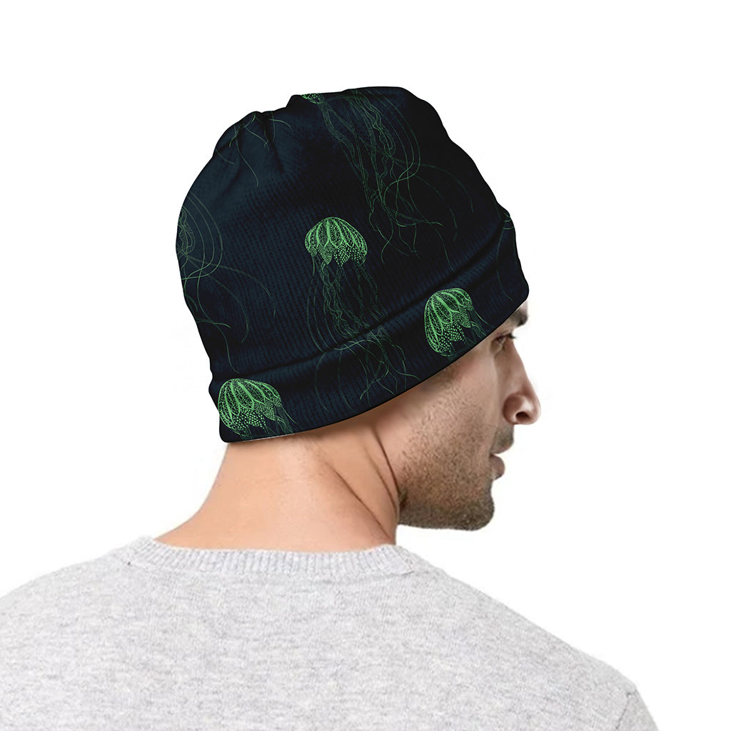 Zentangle Jellyfish Pattern Print Beanie
