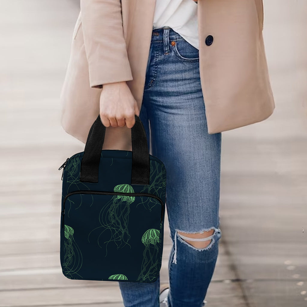 Zentangle Jellyfish Pattern Print Bible Tote Bag