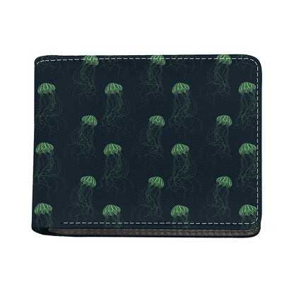 Zentangle Jellyfish Pattern Print Bifold Wallet