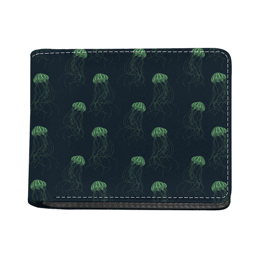 Zentangle Jellyfish Pattern Print Bifold Wallet