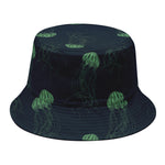 Zentangle Jellyfish Pattern Print Bucket Hat