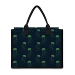 Zentangle Jellyfish Pattern Print Canvas Tote Bag