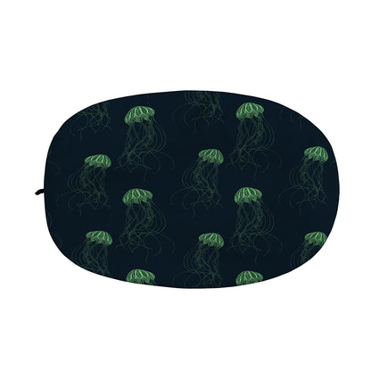 Zentangle Jellyfish Pattern Print Car Side Mirror Covers
