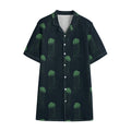 Zentangle Jellyfish Pattern Print Cotton Hawaiian Shirt