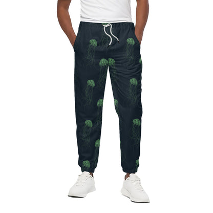 Zentangle Jellyfish Pattern Print Cotton Pants