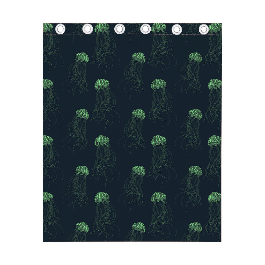 Zentangle Jellyfish Pattern Print Curtain