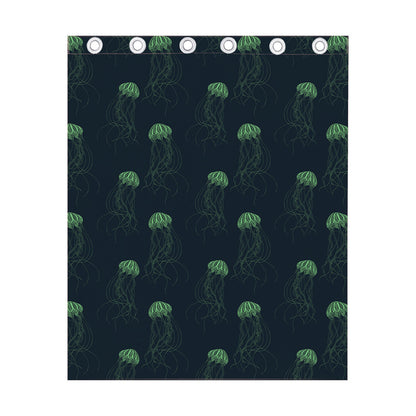 Zentangle Jellyfish Pattern Print Curtain