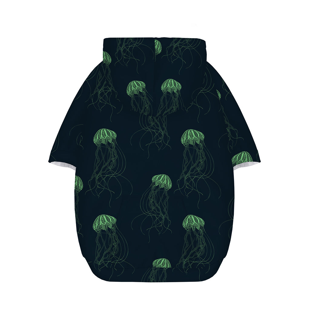 Zentangle Jellyfish Pattern Print Dog Zip Up Hoodie