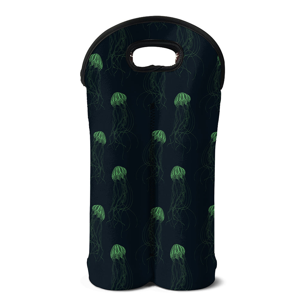 Zentangle Jellyfish Pattern Print Double Neoprene Wine Tote