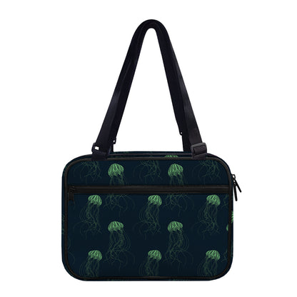 Zentangle Jellyfish Pattern Print Double Strap Bible Bag