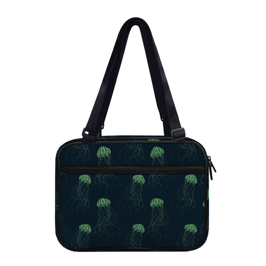 Zentangle Jellyfish Pattern Print Double Strap Bible Bag
