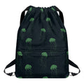 Zentangle Jellyfish Pattern Print Drawstring Backpack