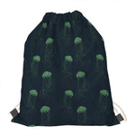 Zentangle Jellyfish Pattern Print Drawstring Bag