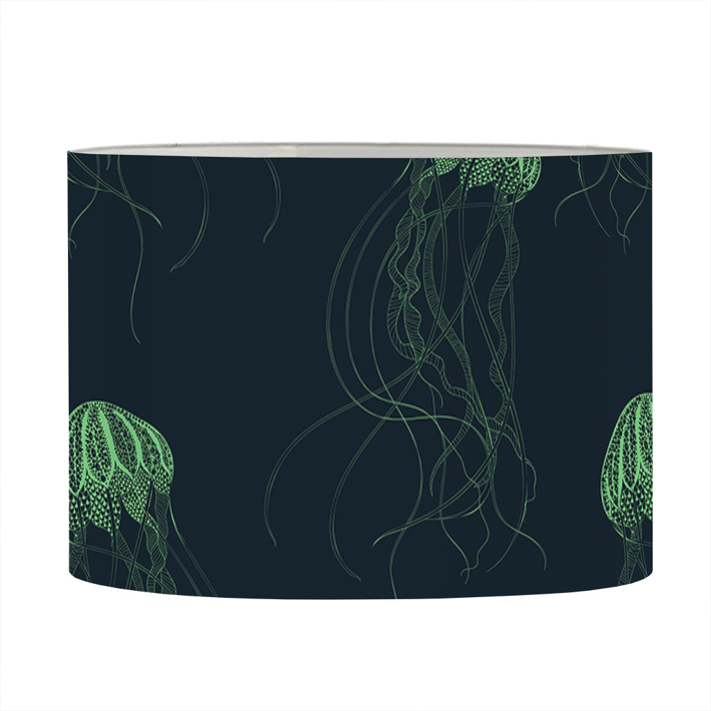 Zentangle Jellyfish Pattern Print Drum Lamp Shade