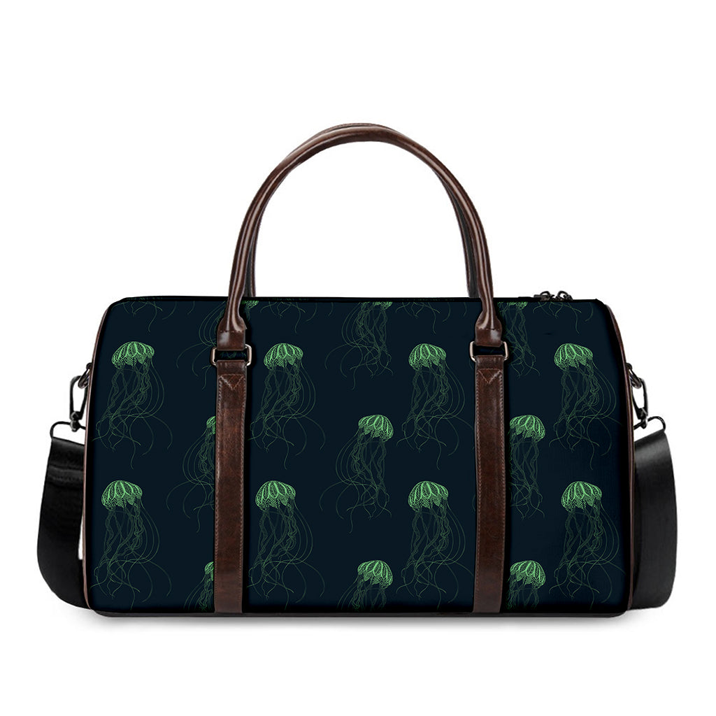 Zentangle Jellyfish Pattern Print Duffle Bag