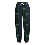 Zentangle Jellyfish Pattern Print Fleece Lined Knit Pants
