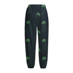 Zentangle Jellyfish Pattern Print Fleece Lined Knit Pants