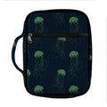 Zentangle Jellyfish Pattern Print Front Pocket Bible Bag