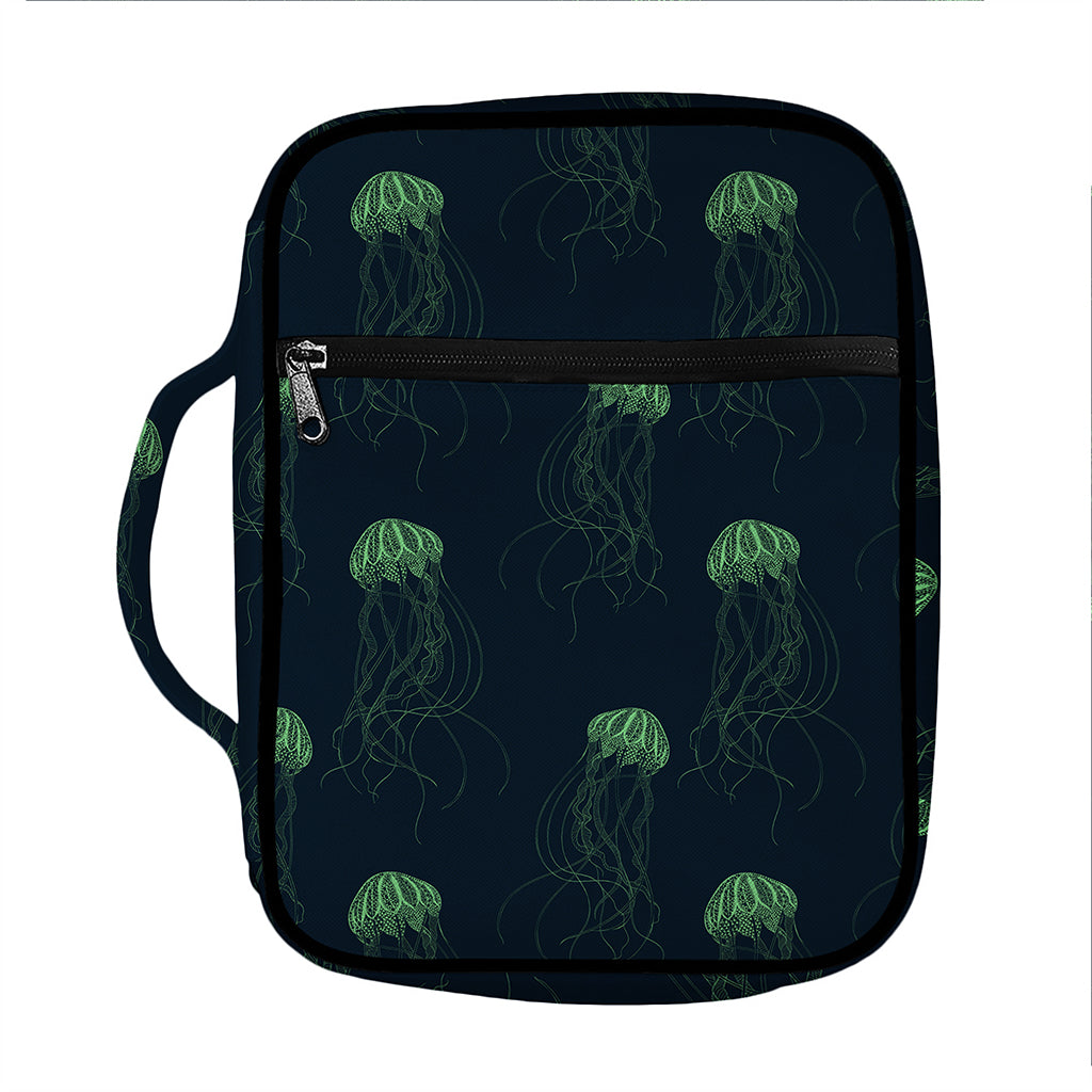 Zentangle Jellyfish Pattern Print Front Pocket Bible Bag