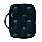 Zentangle Jellyfish Pattern Print Front Pocket Bible Bag