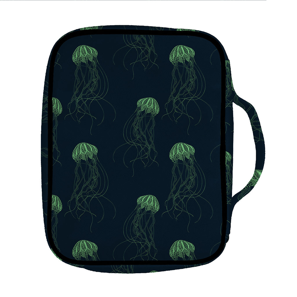 Zentangle Jellyfish Pattern Print Front Pocket Bible Bag