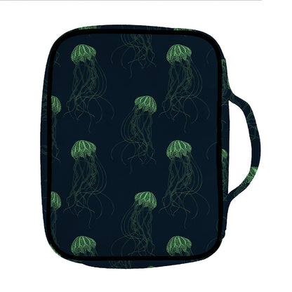 Zentangle Jellyfish Pattern Print Front Pocket Bible Bag