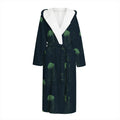 Zentangle Jellyfish Pattern Print Hooded Bathrobe
