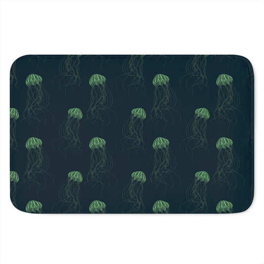 Zentangle Jellyfish Pattern Print Indoor Door Mat