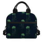 Zentangle Jellyfish Pattern Print Insulated Lunch Bag