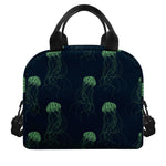 Zentangle Jellyfish Pattern Print Insulated Lunch Bag