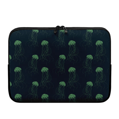 Zentangle Jellyfish Pattern Print Laptop Sleeve