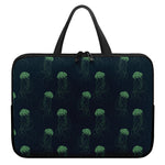 Zentangle Jellyfish Pattern Print Laptop Sleeve With Handle
