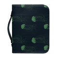 Zentangle Jellyfish Pattern Print Leather Bible Cover