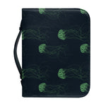Zentangle Jellyfish Pattern Print Leather Bible Cover