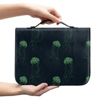 Zentangle Jellyfish Pattern Print Leather Bible Cover