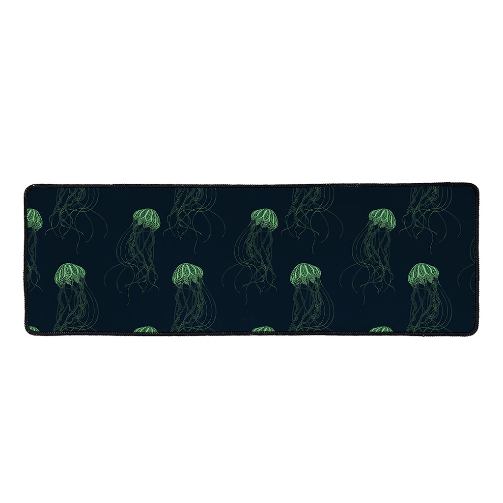 Zentangle Jellyfish Pattern Print Long Kitchen Mat