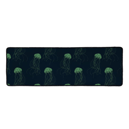 Zentangle Jellyfish Pattern Print Long Kitchen Mat
