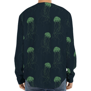 Zentangle Jellyfish Pattern Print Long Sleeve Baseball Jersey