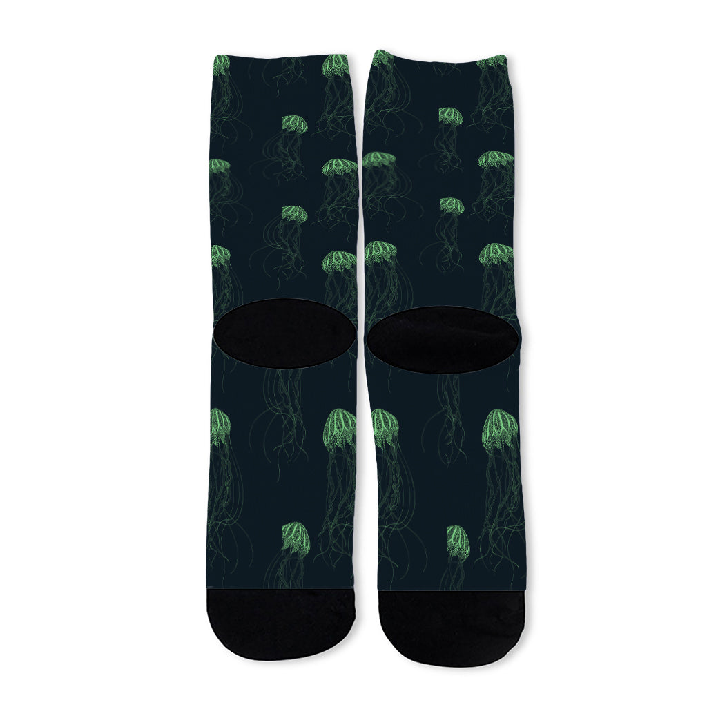 Zentangle Jellyfish Pattern Print Long Socks