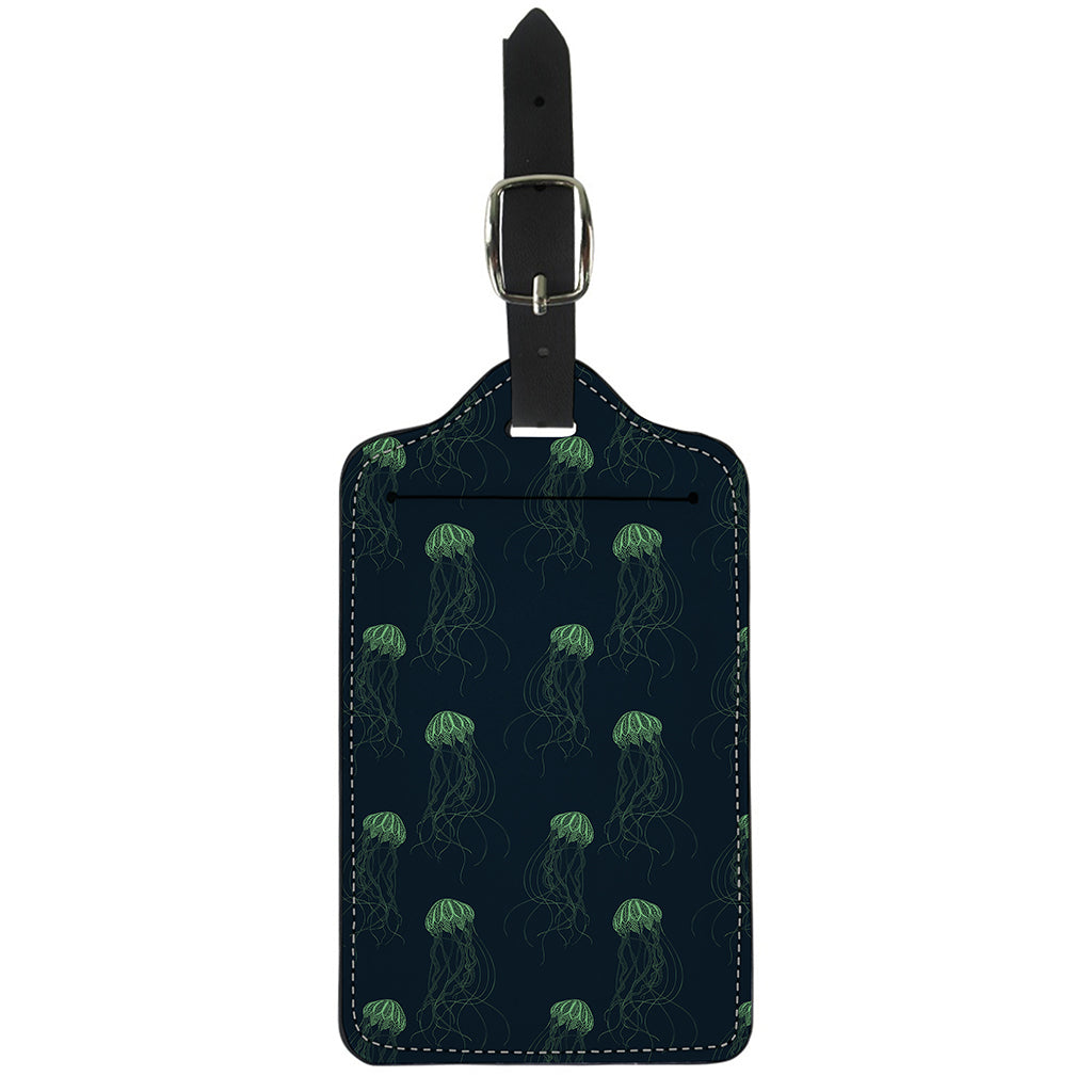 Zentangle Jellyfish Pattern Print Luggage Tag