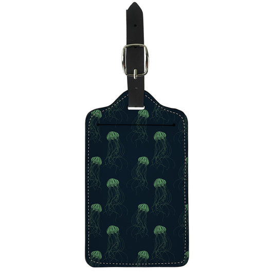 Zentangle Jellyfish Pattern Print Luggage Tag