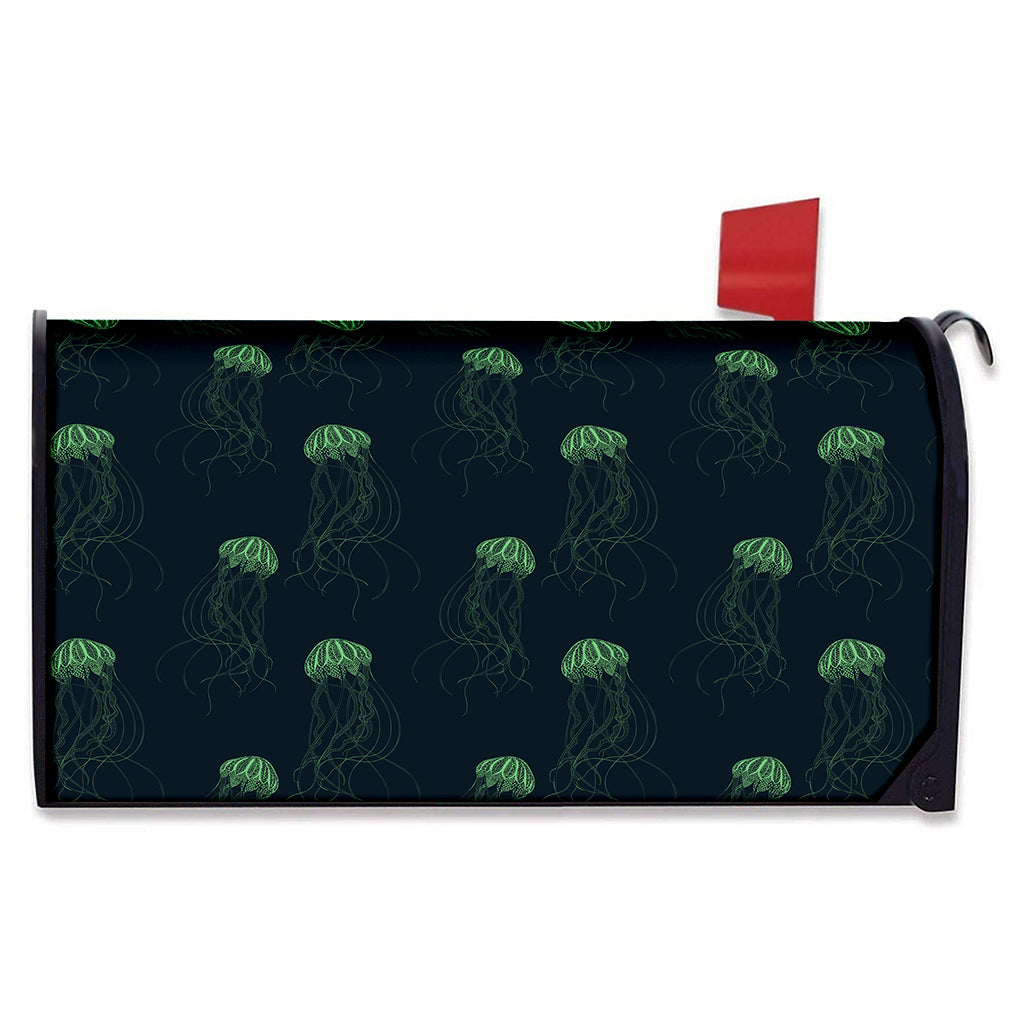 Zentangle Jellyfish Pattern Print Mailbox Cover