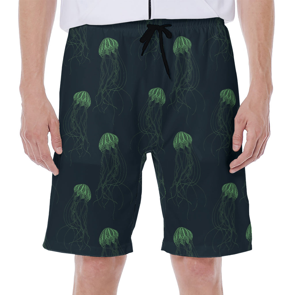 Zentangle Jellyfish Pattern Print Men's Beach Shorts