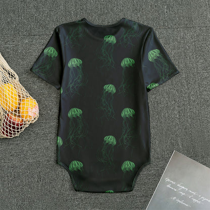 Zentangle Jellyfish Pattern Print Men's Bodysuit