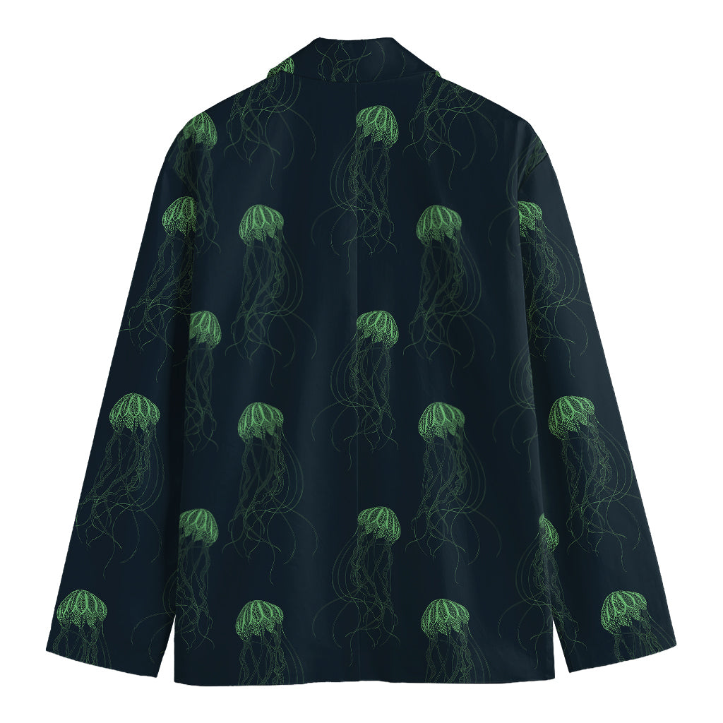 Zentangle Jellyfish Pattern Print Men's Cotton Blazer